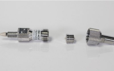 Components of the direct connect guard cartridge. Picture showing components of the Supelco® direct connect guard cartridge.