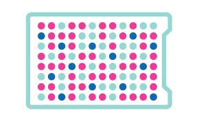 In vitro diagnostic assay plate with chromogenic detection.