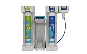 RO water 생산 및 초순수의 사전 설정된 용량 채수로 구성된 결합형 Milli-Q SQ 240CV 시스템 구성