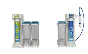 2개의 Switch 탱크가 포함된 RO water 생산 스테이션 및 초순수 채수 모듈로 구성된 Milli-Q SQ 240L 시스템
