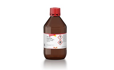 A detailed illustration of a Acetonitrile chemical bottle with clear labeling, including hazard symbols and safety instructions, placed against a white background.