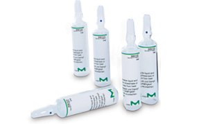 Four Aquastar water testing vials with green labels and measurement markings, designed for various stages of water quality analysis, displayed against a white background. Four Aquastar water testing vials with green labels and measurement markings, designed for various stages of water quality analysis, displayed against a white background.