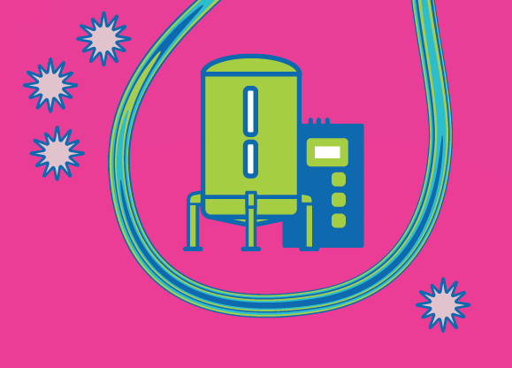 Bioreactor protection Graphic of filter preventing microorganisms from entering a bioreactor