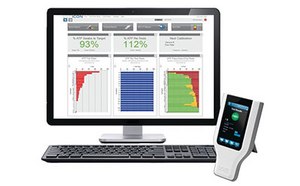 Tester with monitor and keyboard.