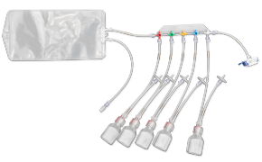 NovaSeptum® SURe sterile sampling assembly with bottles and inlet C-Flex® tubing