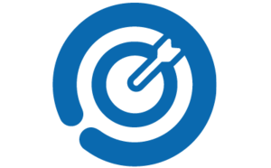 High Performance Icon of arrow in bulls’ eye of a target, representing high performance