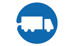 Debottlenecking pDNA Sourcing Icon of a delivery truck representing sourcing