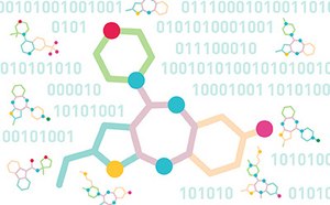 Similarity and Pharmacophore Search Image depicts a chemical structure with certain pharmacokinetic properties for 2D similarity search.