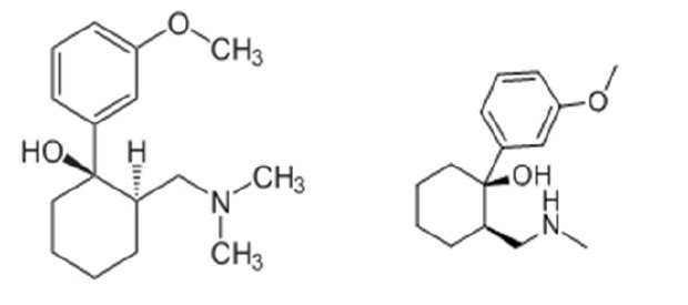 Chemical structures of Tramadol and N-desmethyl-tramadol Structural formula of tramadol and N-desmethyl-tramadol