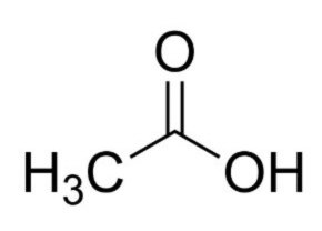 Chemical structure of Acetic acid Chemical structure of Acetic acid