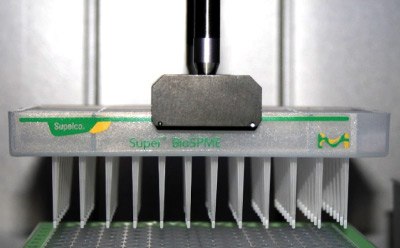 Supel™ BioSPME 96-Pin Device on Automated Liquid Handing System.