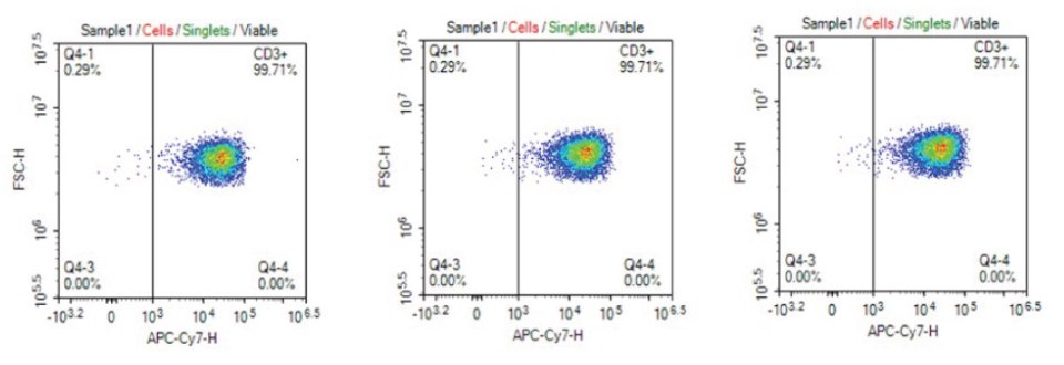 Consistent CD3+ phenotype of T cells cultured in cell culture media filtered 1X, 5X, or 10X using Stericup<sup>®</sup> Quick Release PVDF filters. Consistent CD3+ phenotype of T cells cultured in cell culture media filtered 1X, 5X, or 10X using Stericup® Quick Release PVDF filters