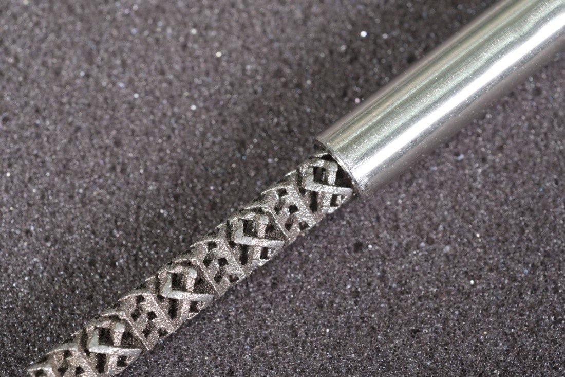 CSM inserted into an 8 mm OD (1 mm wall thickness) steel tubing. CSM inserted into an 8 mm OD (1 mm wall thickness) steel tubing.