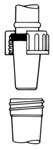 Graphic of a greaseless threaded S.T. 14/20 ground-glass joint