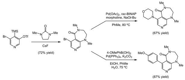 Trapping of the bromopyridyne with dimethylimidazolidinone Trapping of the bromopyridyne with dimethylimidazolidinone