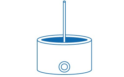 Cartoon image of a water bath. Cartoon image of a water bath.