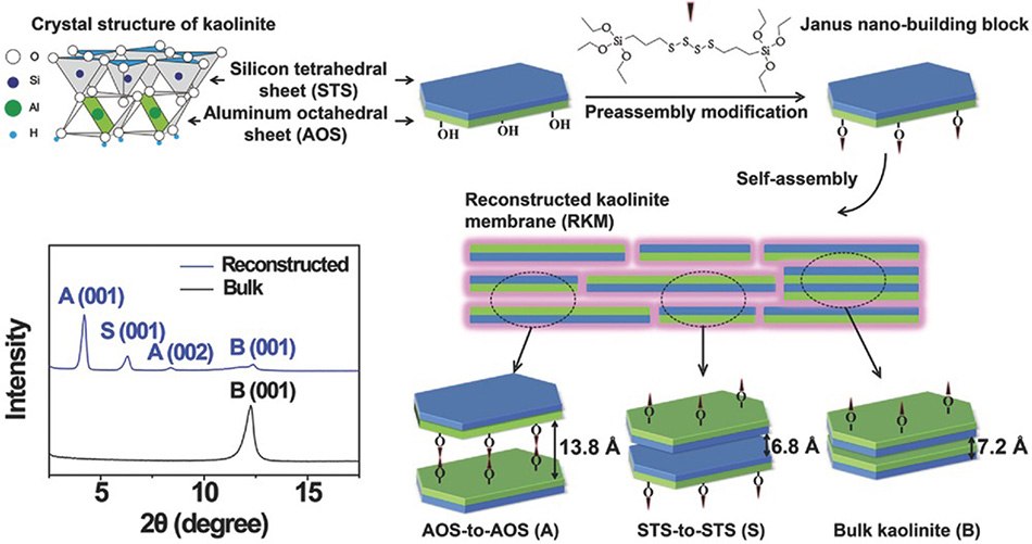 Self-assembly and reconstruction of 2D Janus nanosheets with XRD patterns Self-assembly and reconstruction of 2D Janus nanosheets with XRD patterns