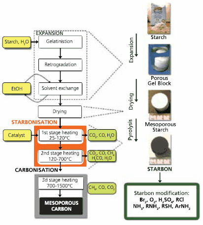 Method of Starbon® preparation. Method of Starbon® preparation.