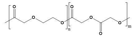 Structure of poly(p-dioxanone-co-glycolide)