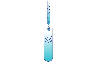Part of a series of images. Drop of culture being introduced into a test tube Part of a series of images. Drop of culture being introduced into a test tube