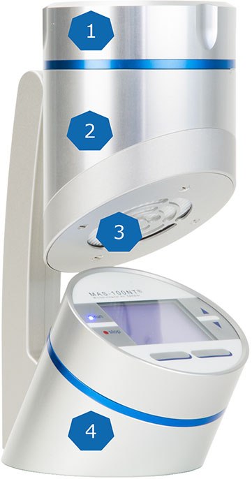 MAS<sup>®</sup>-100 NT equipped with a H13 particle filter MAS®-100 NT equipped with a H13 particle filter
