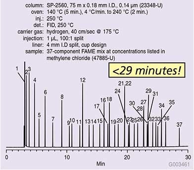 t207004-fame-b 37-Component FAME Mix on the 75 m SP-2560 Column (23348-U)