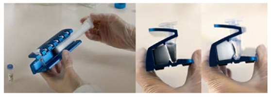 The high density of Mag Sepharose® beads allows rapid capture by MagRack™ 6 magnetic device. MagRack 6 enables preparation of up to six samples captured in 1.5 ml microcentrifuge tubes
