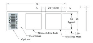 Grace Bio-Labs ONCYTE&#174; AVID&#8482; nitrocellulose film slides 2 (Pads), L × W 20&#160;mm × 20&#160;mm , Pads