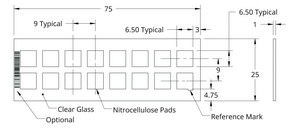 Grace Bio-Labs ONCYTE&#174; NOVA&#8482; nitrocellulose film slides 16- 6.5 mm x 6.5 mm NC pad per slide, plain glass