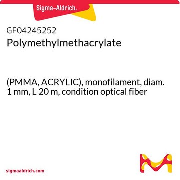 Polymethylmethacrylate (PMMA, ACRYLIC), monofilament, diam. 1&#160;mm, L 20&#160;m, condition optical fiber