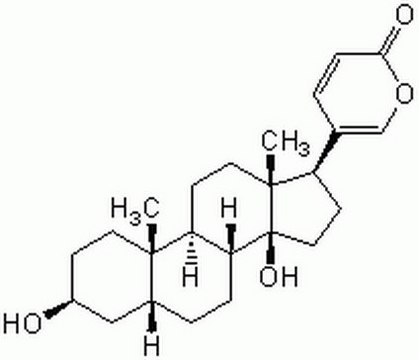 Bufalin A cardiotonic steroid isolated from toads of Bufo species that potently inhibits ouabain-sensitive Na+,K+-ATPase activity (IC&#8325;&#8320; = 1.4 nM).