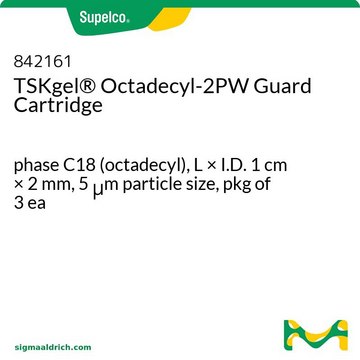 TSKgel&#174; Octadecyl-2PW Guard Cartridge phase C18 (octadecyl), L × I.D. 1&#160;cm × 2&#160;mm, 5&#160;&#956;m particle size, pkg of 3&#160;ea