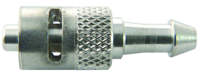 1-way tubing connector MLL to hose end for 1/8 in. to 3/16 in. I.D. tubing (316SS)