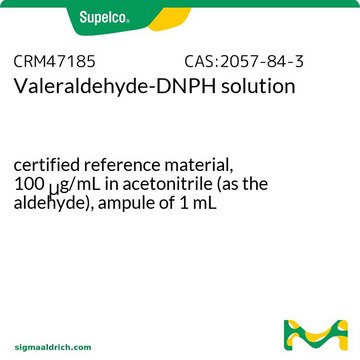 Valeraldehyde-DNPH solution certified reference material, 100&#160;&#956;g/mL in acetonitrile (as the aldehyde), ampule of 1&#160;mL