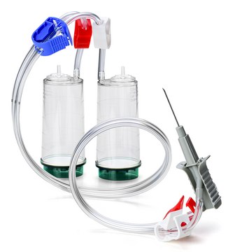 Steritest&#174; NEO Device This green base canister with a single needle is ideal for testing solvents, creams, ointments, and veterinary injectables., pkg of 10 blisters per box, Single packed