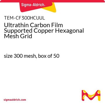 Ultrathin Carbon Film Supported Copper Hexagonal Mesh Grid size 300&#160;mesh, box of 50