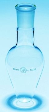 Quickfit&#174; pear-shaped flasks capacity 100&#160;mL, joint: ST/NS 14/23
