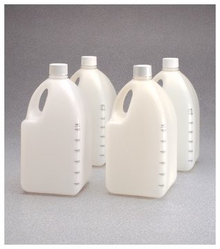 Nalgene&#174; HDPE Biotainer&#174; Bottles clear polycarbonate, 5000&#160;mL capacity, case of 6&#160;ea bulk pack