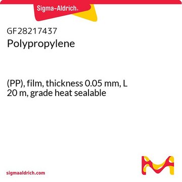 Polypropylene (PP), film, thickness 0.05&#160;mm, L 20&#160;m, grade heat sealable