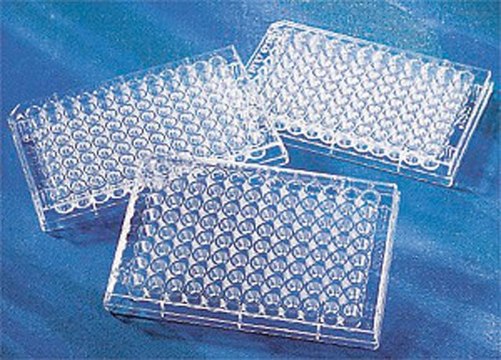 Corning&#174; 96 well plates clear flat bottom, with generic barcode, polystyrene, high binding, without lid, sterile