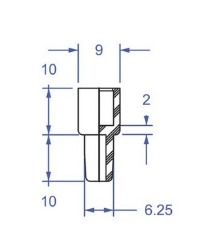 Precision Seal&#174; rubber septa white, 10 mm O.D. glass tubing