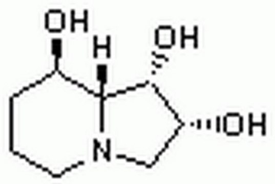 Swainsonine, Swainsona canescens Reversible active-site inhibitor of lysosomal &#945;-mannosidase.