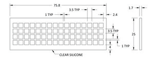 Grace Bio-Labs silicone gasket for ProPlate&#174; microarray system fits 64 wells, size 3.5&#160;mm × 3.5&#160;mm
