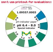 pH-indicator paper pH 6.4 - 8.0 Special indicator roll L 4.8&#160;m , with color scale, pH range 6.4-8.0, graduations and accuracy accuracy: 0.3&#160;pH unit, MQuant&#174;