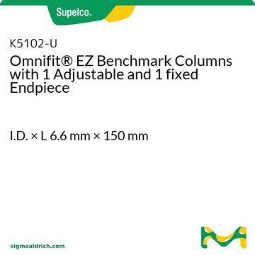 Omnifit&#174; EZ Benchmark Columns with 1 Adjustable and 1 fixed Endpiece I.D. × L 6.6&#160;mm × 150&#160;mm