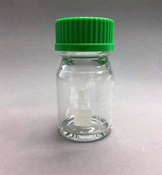 Synthware&#8482; Glass wide mouth media bottle borosilicate glass 3.3, capacity 100&#160;mL, green polypropylene cap