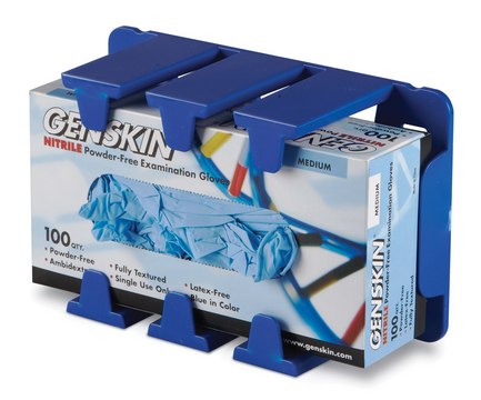 Modular glove box holder anti-microbial, W × L × H 254&#160;mm × 156&#160;mm × 97&#160;mm, blue