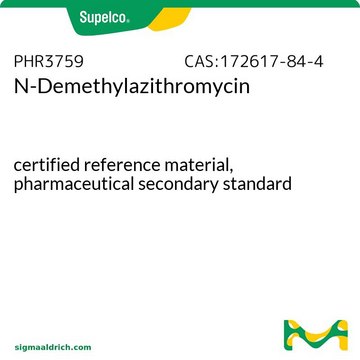 N-Demethylazithromycin certified reference material, pharmaceutical secondary standard