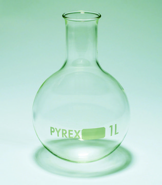 Pyrex&#174; Boiling flask, round bottom, narrow neck capacity 10,000&#160;mL