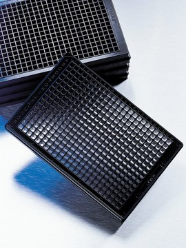 Corning&#174; 384 well microplate Tissue Culture (TC)-treated surface, black polystyrene, square, sterile, lid, case of 100